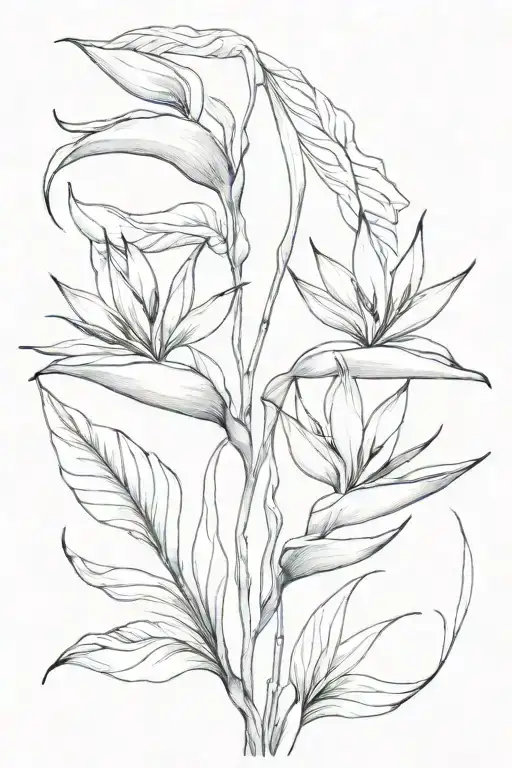 Bird Of Paradise Flower Water Colour