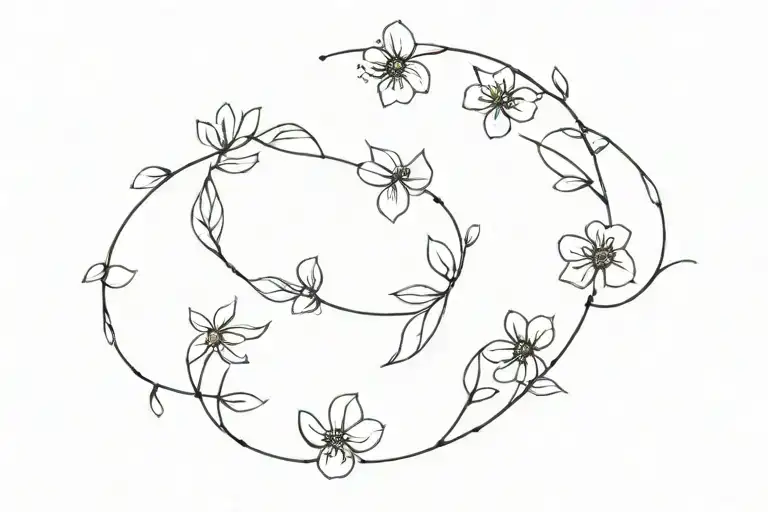 Bracelet That Is Made Of Flowers Alternating Their Size And Shape