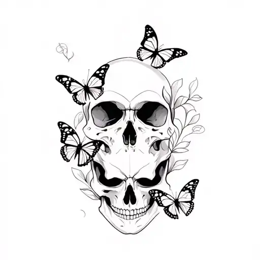 Skulls And Butterflies