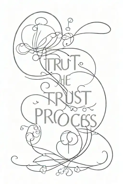 Trust The Process Tattoo Design