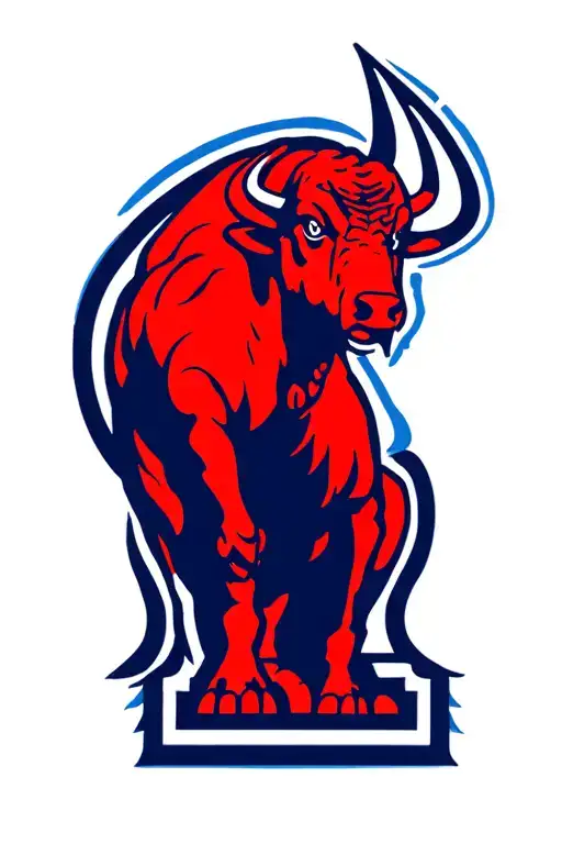Standing Buffalo Bills Logo Outline