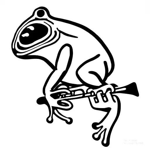 Frog Playing Trumpet