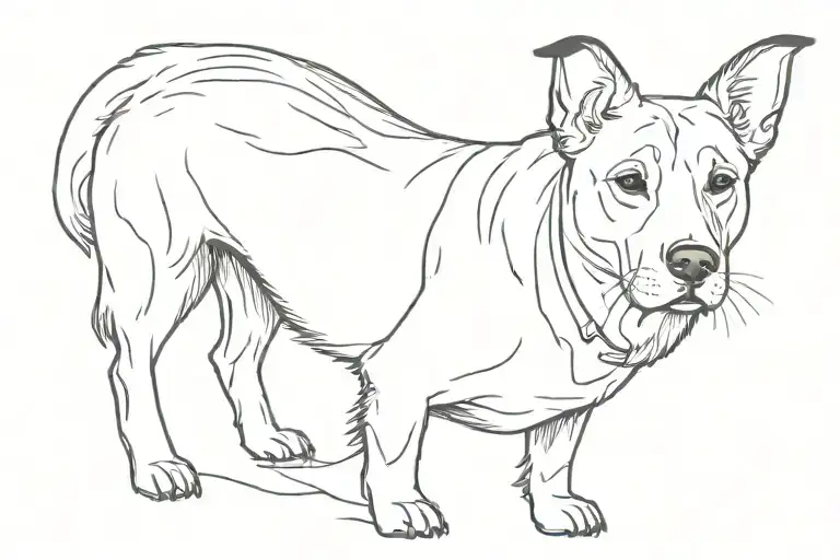 Dog Sitting Facing Forward