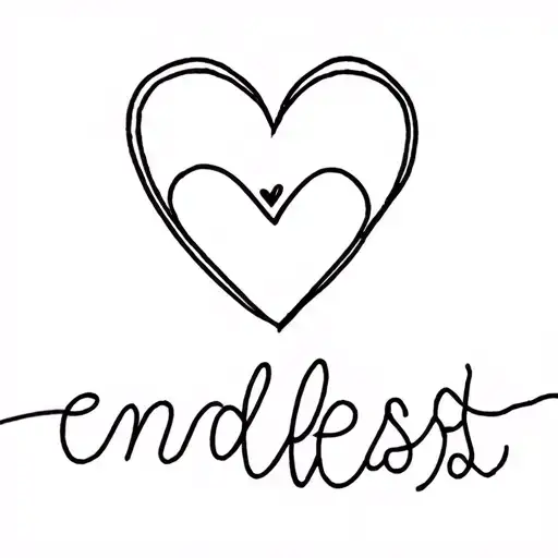 Endless Heart Written On Collerbone
