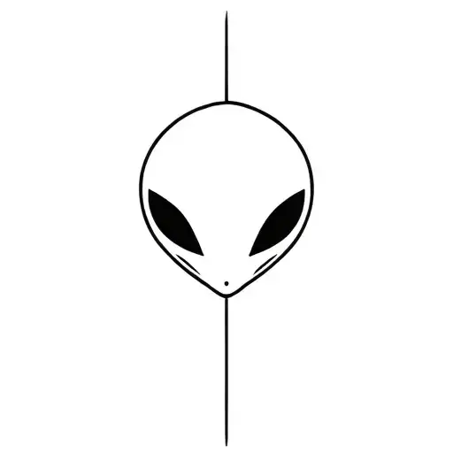 A Simple Minimalist Tattoo That Has Alien Craft