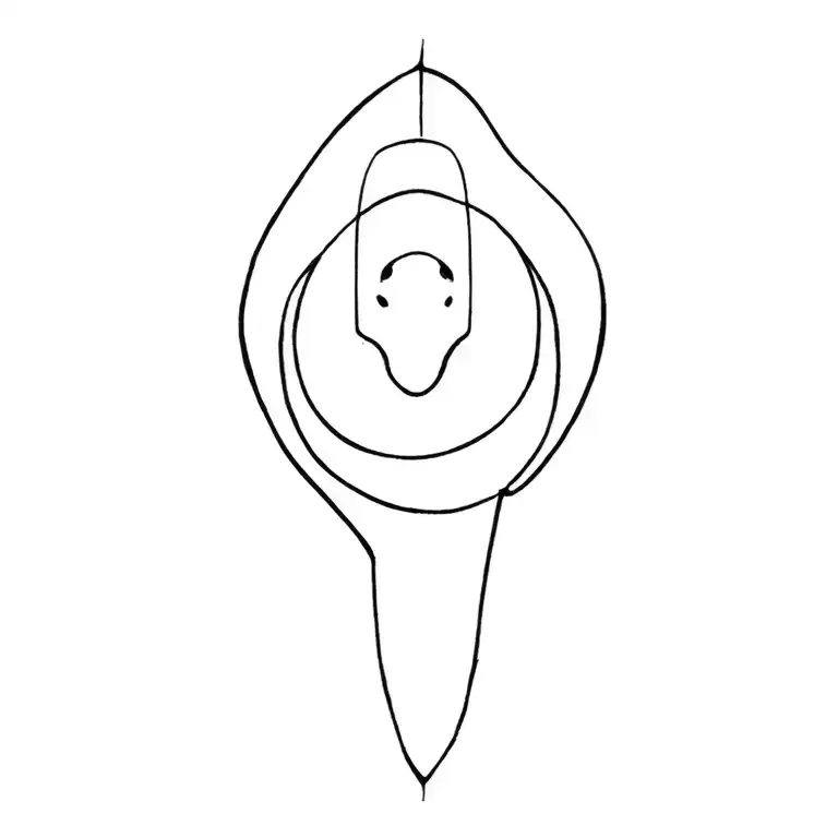 A Simple Minimalist Tattoo That Has Alien Craft