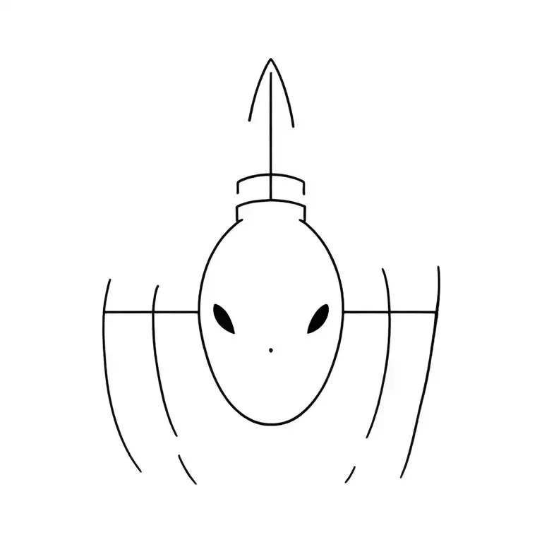 A Simple Minimalist Tattoo That Has Alien Spaceship