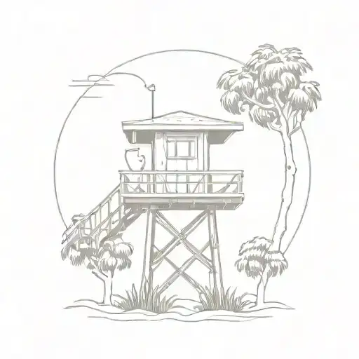 Los Angeles Lifeguard Tower In A Tree