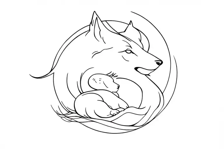 Wolf And Baby