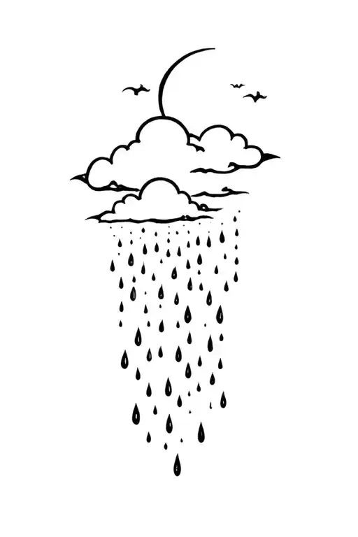 Rain Cloud Sky Heaven Moon