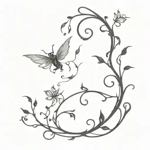 Vines With Dragon Flys