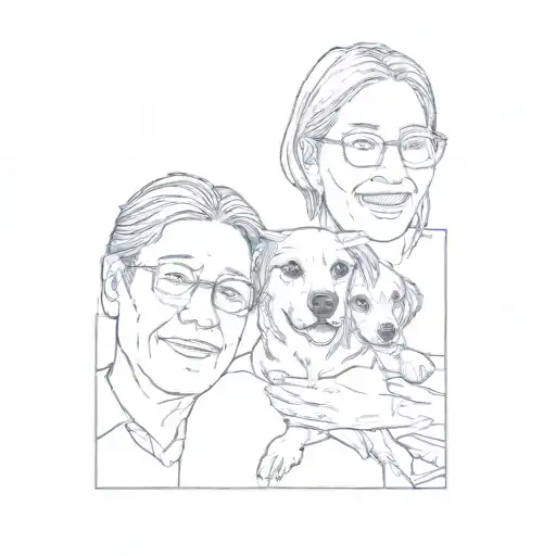 A Family With A Dog