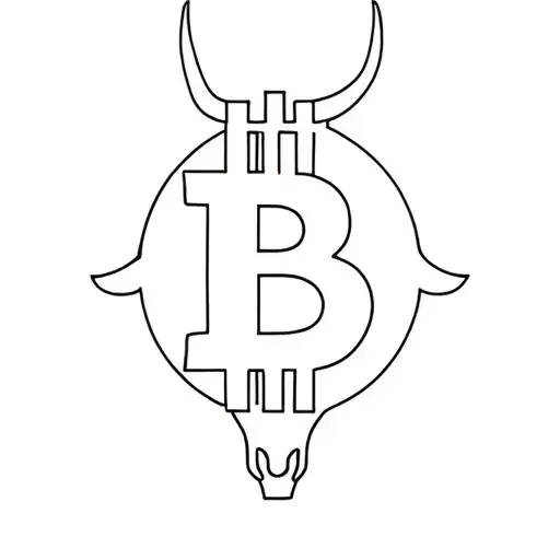 Bull And Bitcoin Symbol