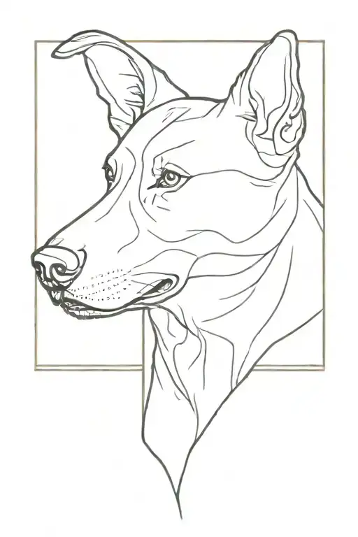 Dog Head Profile Holding