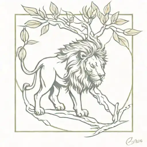 Olive Tree Lion Wearing