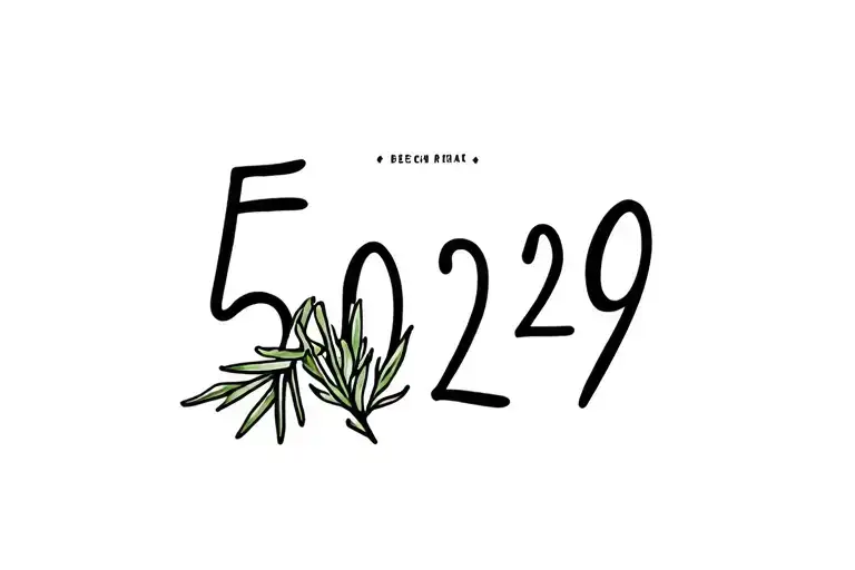 Beach Theme With The Number 5029 And Rosemary