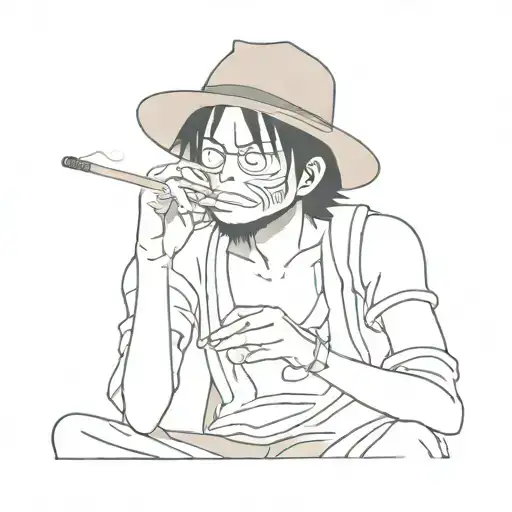 Luffy Smoking