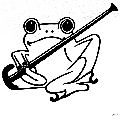 Frog Playing Trumpet