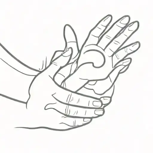 Sunrise And Heart Hands Reaching