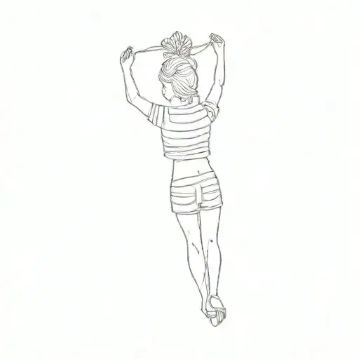 A Woman Holding A Child On Her Shoulders