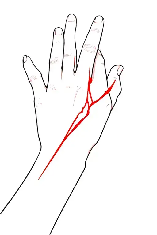 Red And Black Minimall For Hand