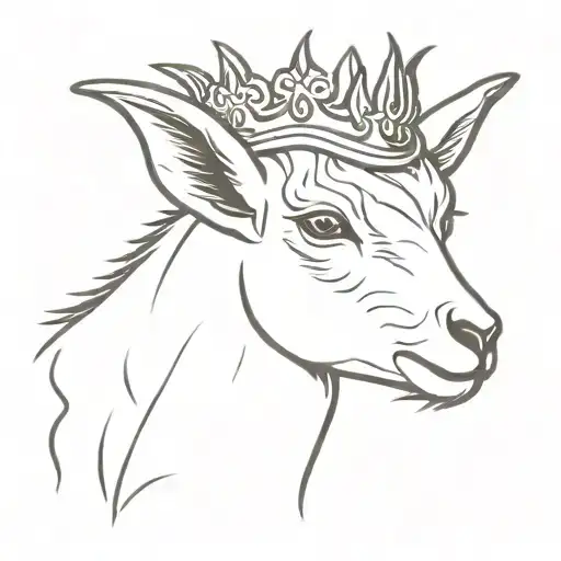 Baby Goat With Crown
