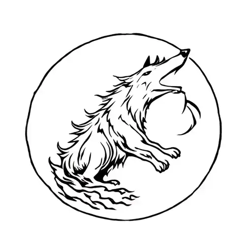 Wolf Rising From Ashes