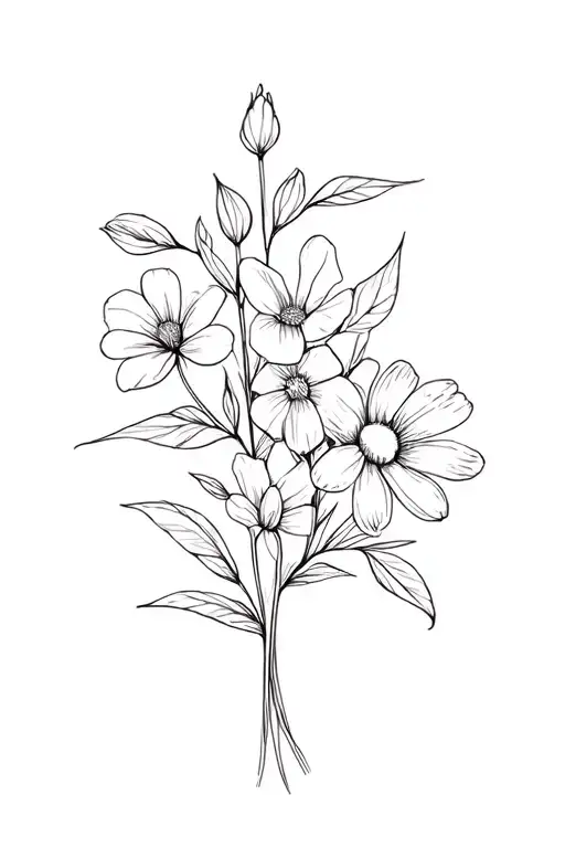 Bouquet Of Birth Flowers