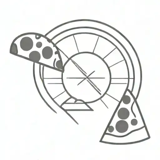 North Sign Architecture With Pizza Slice