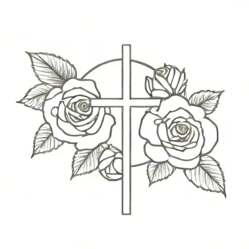 Cross And Roses
