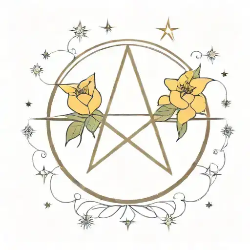 Starfleet Command Emblem Decorated With Flowers