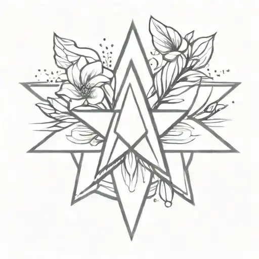 Starfleet Command Emblem Decorated With Flowers Blooming