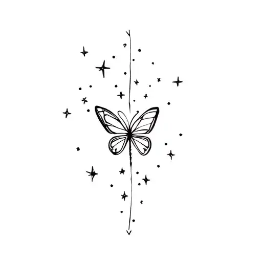 Butterfly And Stars