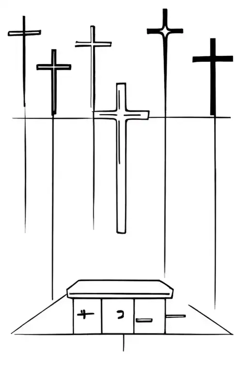Six Crosses On Top A Diner