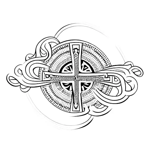 Boho Christian Cross With No Foliage