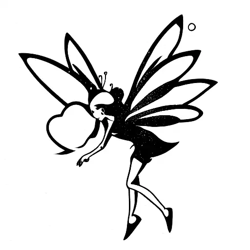 Cute Minimalist Fairy Flying