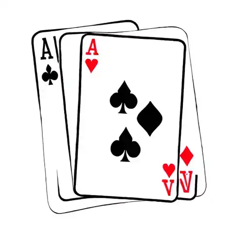 Snake Eyes Dice And A Royal Flush