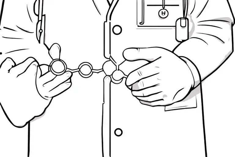 Serotonin Molecule With A Biologist Holding