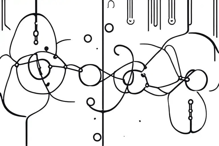 Serotonin Molecule With Atom Symbol