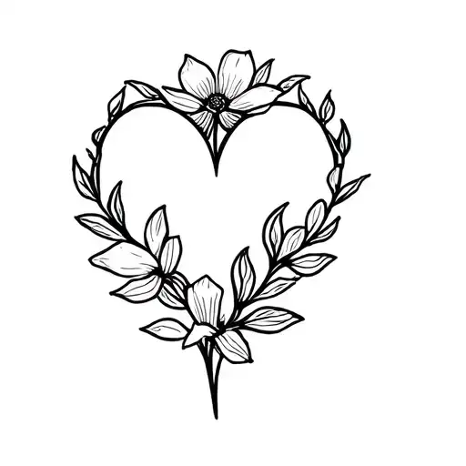 Heart With Flower Of March And May