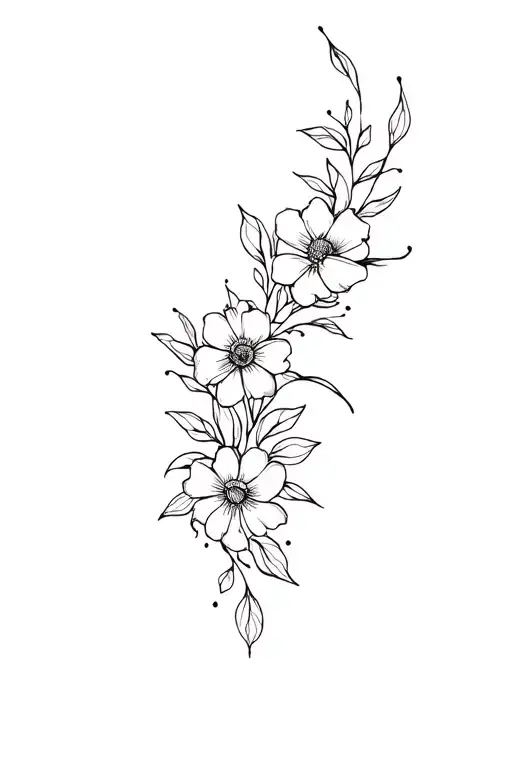 Vertically Long Floral