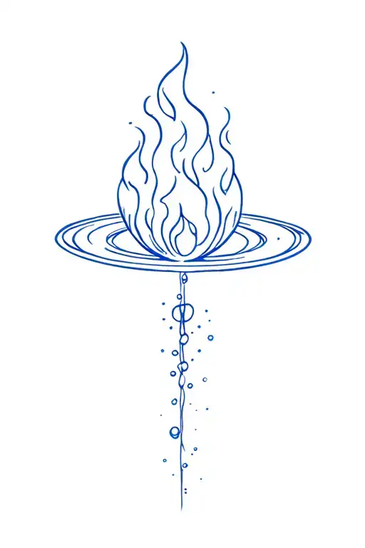 Blue Planet With Fire