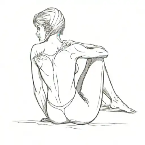 Elf Girl Body Sits Sexy With Her Back To The Camera
