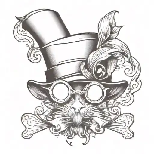 Top Hat Bow Tie And Eye Patch