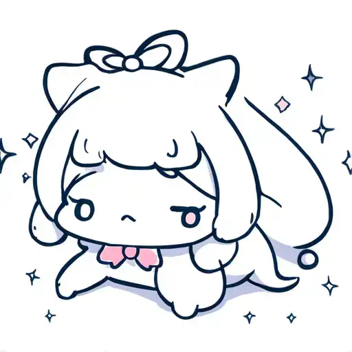 Sanrio's Cinnamoroll Curled Up With Sparkle Elements