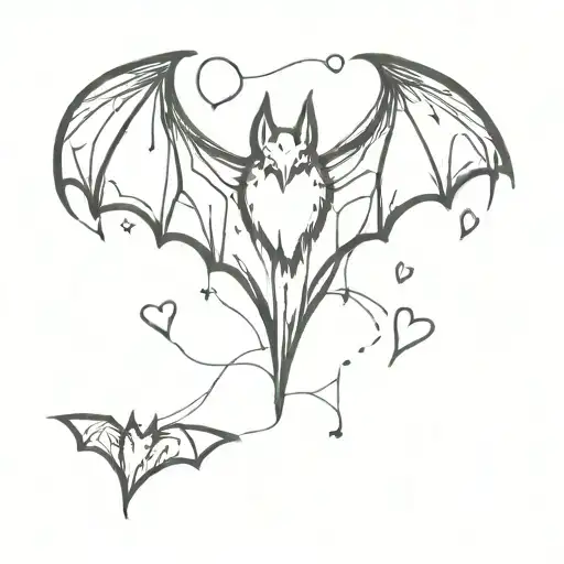 Bat Wrapped In Broken Hearts