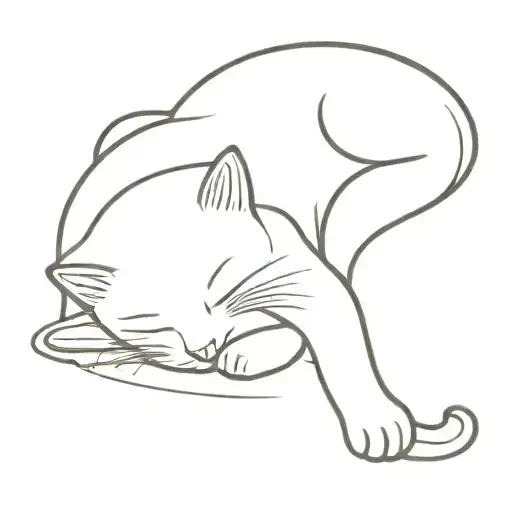 Cat Sleeps Simple