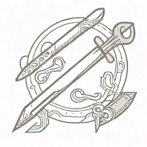 Rock N Roll Inspired Tattoo Featuring Baking Tool Surrounded