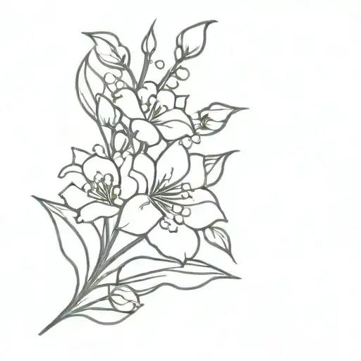 Bouquet Of Rose And Lily Of The Valley Flower