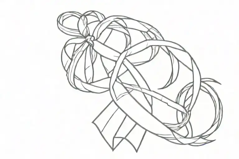 Fine Line Tattoo Survivor Ribbon